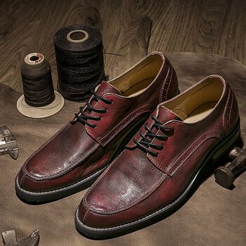 秋季高端定制复古手工男鞋布洛克款皮鞋男真皮做旧单鞋个性潮鞋sn1168