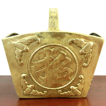 宇卓铜器纯铜斗黄铜斗铜工艺品铜斗家居装饰摆件大号蝙蝠斗