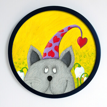 宝贝梦想圆形组合装饰画儿童房幼儿园培训学校艺术壁画墙画挂画 红色