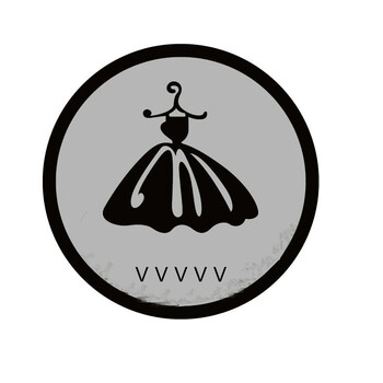 店圆形拍照穿衣镜前地毯试衣间衣帽间个性定制logo店铺名地垫 小裙子