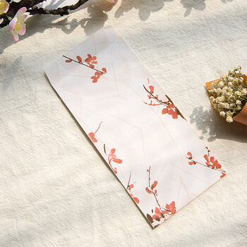 唯美古风复古风传统古典信封牛皮纸加厚精美信封学生文具礼品 梅影