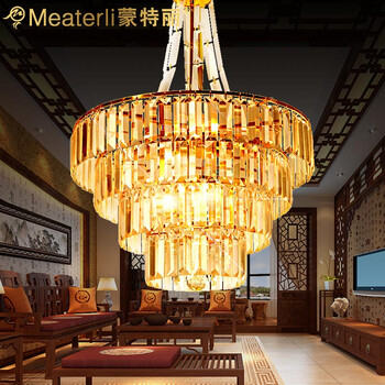蒙特丽 金黄色水晶吊灯94104-450 豪华餐厅灯客厅灯卧室灯具(B) 450mm