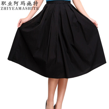 职业阿玛施特卖场女装专柜正品2015春秋季新款韩版百搭显瘦半身裙纯色修身中长款短裙子ol潮 黑色 4码 /29 腰 2.4尺