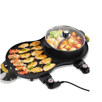烧烤一体锅烤肉锅分体双控双温电烤炉【图片 价格 品牌 报价】-京东
