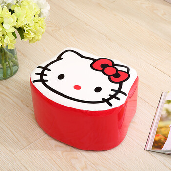 卡通凳子可爱客厅家用小矮凳茶几凳换鞋凳时尚创意坐墩小板凳 kitty猫