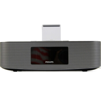 
                                        飞利浦（PHILIPS）DC295 苹果iPhone6S/6Plus/5/ipad4充电器 音乐底座音响 家居音箱 闹钟/FM收音/遥控                