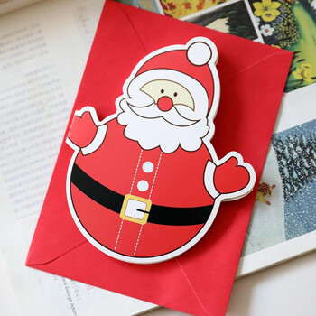 造型卡 礼物礼品卡片 送信封 三款可选sn2358 圣诞老人