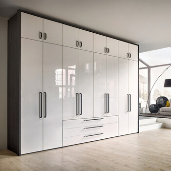 衣橱衣柜家居镜面板平开门整体衣柜定制衣橱衣帽间定做卧室家具大衣柜