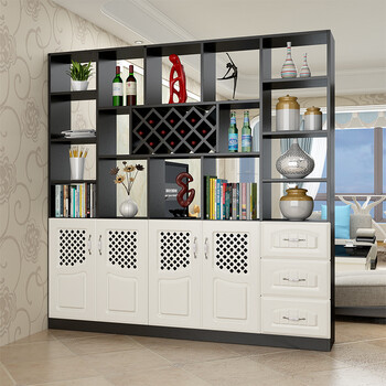 欧式入户玄关隔断柜酒柜客厅鞋柜装饰屏风门厅柜置物架镂空间厅柜