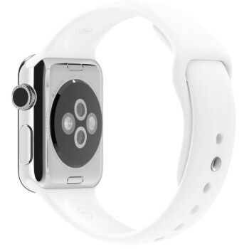 Apple Watch 智能手表(38毫米不锈钢表壳搭配白色运动型表带 MJ302CH/A）