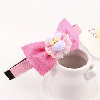 韩国女童蝴蝶结发箍小学生布艺头箍公主儿童发饰头饰带齿防滑发卡