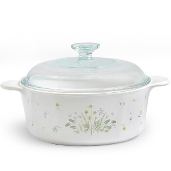 康宁CORNINGWARE 3.25L香草城市圆型玻璃汤锅P-32-HC