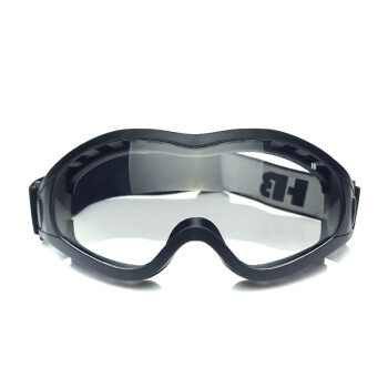 豪邦 骑行镜 摩托车风镜 防风眼镜 全天候适用防雾镜片 防护眼镜 护目镜HB2035套装 HB2035黑色框/透明防雾镜片 加1副黑色镜片套装
