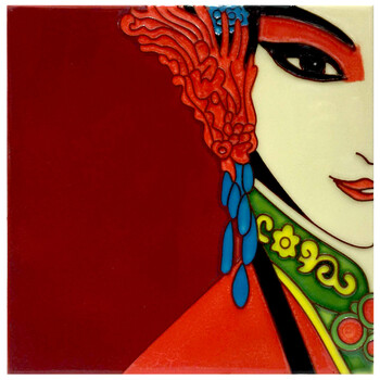 京剧脸谱 手绘瓷板画摆件挂件 中国特色礼品送老外 外事商务礼品 京剧