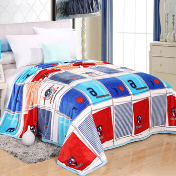 加厚包边法莱绒毛毯法兰绒升级版金貂绒毯子云貂绒 数字魔方 150*200