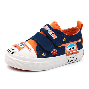 贝贝童鞋儿童帆布鞋2018宝宝学步鞋低帮单鞋 深蓝 25码/国标175-实内