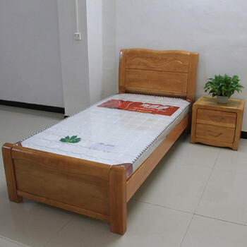 实木单人床1米/35/5橡木床1.