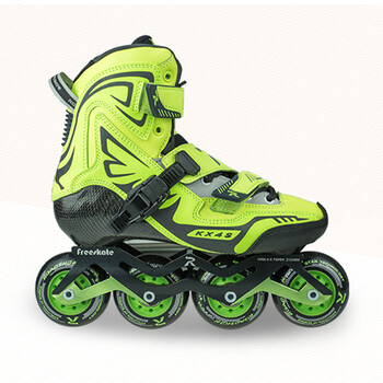 乐秀kx4s轮滑鞋溜冰鞋男女溜冰鞋直排轮滑鞋平花鞋速滑冰刀片 绿色 36