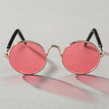 猫咪墨镜狗狗太阳镜英短布偶泰迪个性猫眼镜潮流主子配饰 粉色镜片