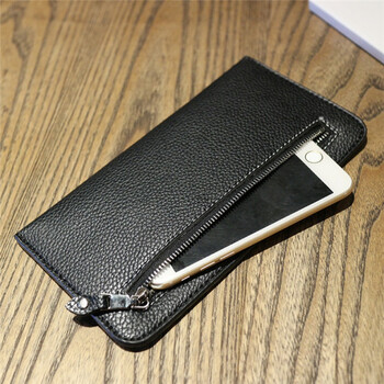 008长款钱包手机包p8 黑色 均码