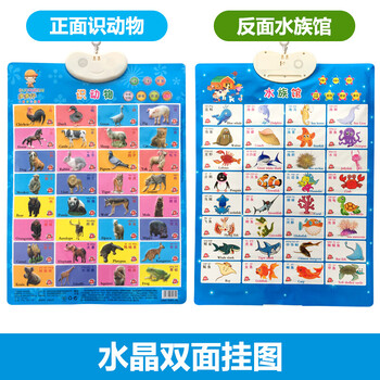 有声挂图早教发声儿童看图识字宝宝拼音启蒙认知墙贴语音玩具全套 水