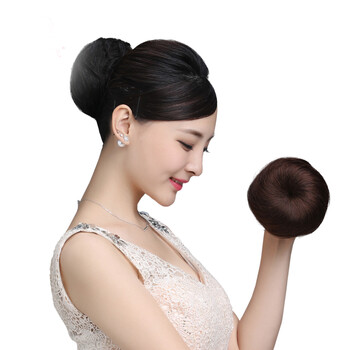 丹博(danbo) 假发包丸子头假发花苞头盘头发髻假发直发圈女 自然黑