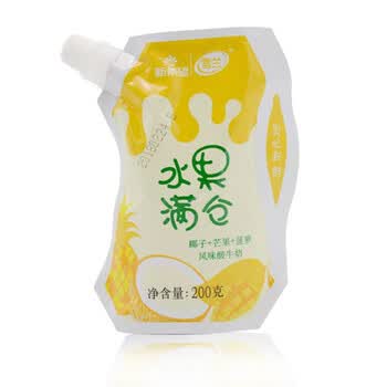 蝶泉 新希望雪兰风味酸牛奶芒果椰子菠萝酸奶袋装雪兰初心酸奶200g*12