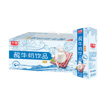 光明 酸奶酸牛奶饮品(原味)190ml*24盒中华老字号