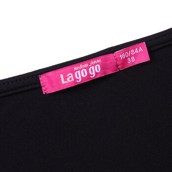 拉谷谷 lagogo 秋季新款亮片拉链修身长袖打底衫女3CM773H310 黑色(05) M(160/38)