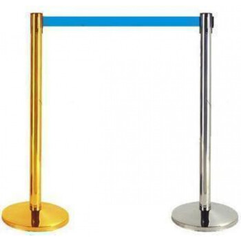 隔离带钛金圆头挂绳隔离带栏杆座隔离栏酒店围栏迎宾围栏