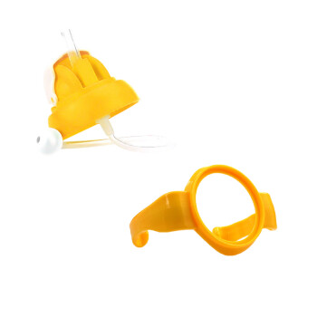 安配奶瓶吸管 适用贝亲宽口玻璃/PPSU/PP奶瓶+手把组合 黄色转换吸管送黄色手柄