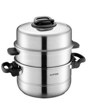 
                                        苏泊尔（SUPOR） 苏泊尔30cm巧乐宝304不锈钢电磁炉燃气通用三层蒸锅SZ30T1                