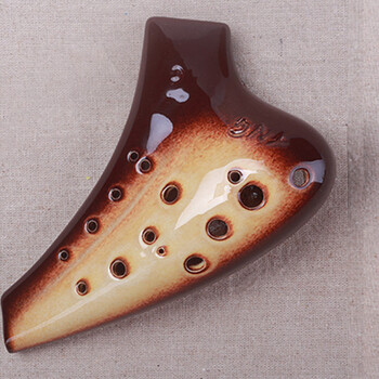 tng 陶笛 双管/复管ac/中音c调釉色专业 演奏级熏烧陶笛正品 变色