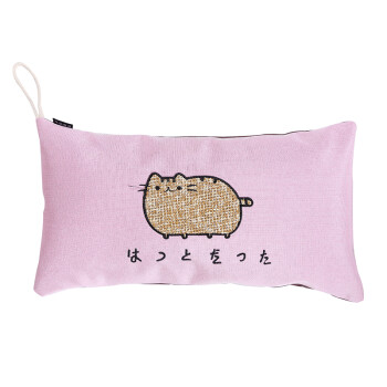 半岛良品 办公室沙发抱枕四季靠垫靠背 午睡趴睡枕 粉色小胖猫 46cm*26cm 买一送一
