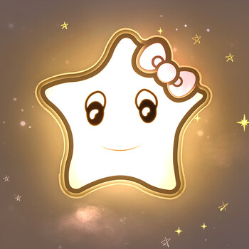 卡通星星灯led灯 卧室灯个性创意简约现代吸顶灯 直径55cm白光