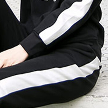 朵迩蒙  2016秋装新款女装韩版休闲运动套装长袖卫衣运动服两件套8431 黑色 L