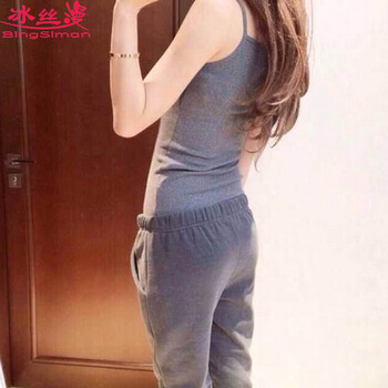 冰丝漫 2016秋季新款女装 时髦烟灰色街头扩版连帽设计感休闲卫衣套装三件套9310# 灰色加厚款 L(120-135斤)