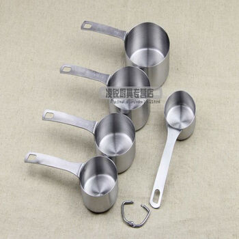 
                                        烘焙工具  拉丝不锈钢量杯  黄油融化碗大号量勺   烘焙用品厨房DIY小工具                