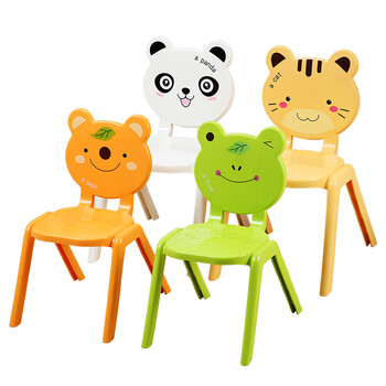 古莎(gusha) 卡通造型儿童椅子靠背椅家用塑料宝宝餐椅幼儿园写字椅