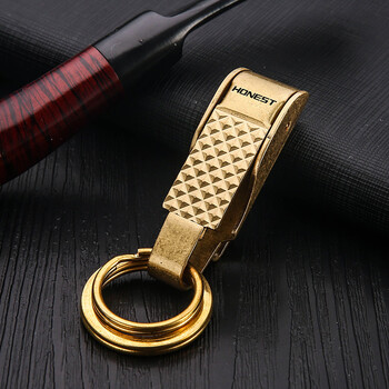 黄铜钥匙扣男士简约挂件钥匙链个性创意礼品钥匙圈 款式四