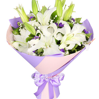 花语心愿香水百合花束鲜花速递同城配送中秋节生日礼物北京上海广州深圳成都杭州南京天津武汉西安重庆当日达y款12朵白百合 促销 平时价格 图片价格品牌报价 京东