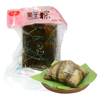 道滘佳佳美 粽子散装 双单蛋黄咸肉 叉烧肉粽子 栗子粽138g