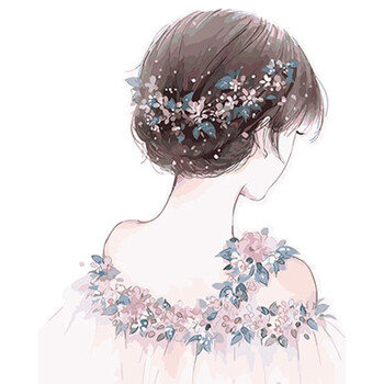 油画diy油彩画客厅大幅芭蕾舞者人物少女舞蹈手绘装饰画 g475少女背影