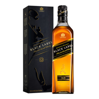 尊尼获加（Johnnie Walker）洋酒 威士忌 黑方 黑牌 调配型苏格兰威士忌 700ml（带包装盒）