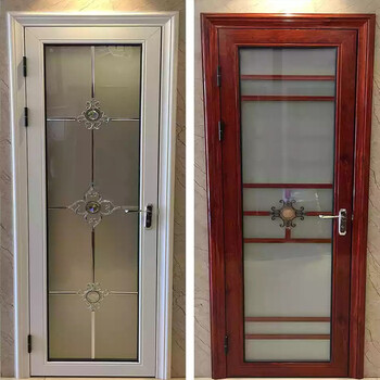 铝合金门卫生间门定做白色洗手间门厨房厕所门钢化玻璃门 1.