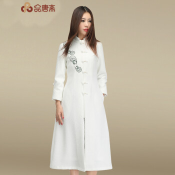 品唐斋优雅女士风衣 2015秋冬新款休闲中长款外套 图片色 XL