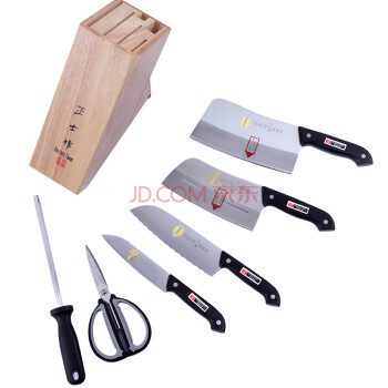 正士作 刀具套装 菜刀 厨房刀具组合 金门炮弹钢刀 菜刀套装七件套