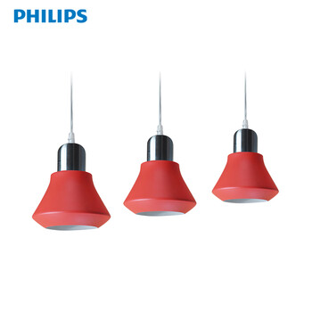 飞利浦（Philips）吊灯 灵丽3头餐吊灯  31024 白色/蓝色/红色 三头 白色