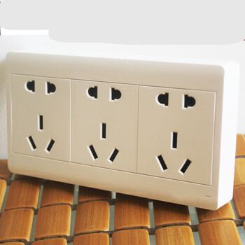 f5系列十五孔插座带明线盒型插座 明装十五孔插座 10a和16a通用