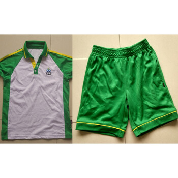 番禺区小学生新款校服绿色校服套装长袖短袖春秋男女t恤夏装棉t恤